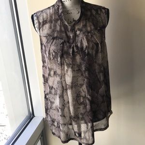 Sheer sleeveless blouse